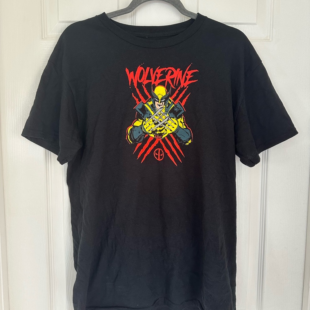 Universal Studios Marvel Black and Red Wolverine Short Sleeve Tee